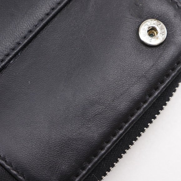 CHANEL Authentic Black Lambskin Leather Wallet